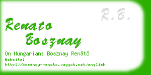 renato bosznay business card