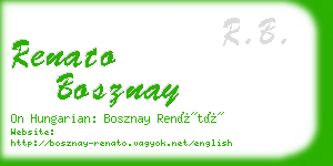 renato bosznay business card